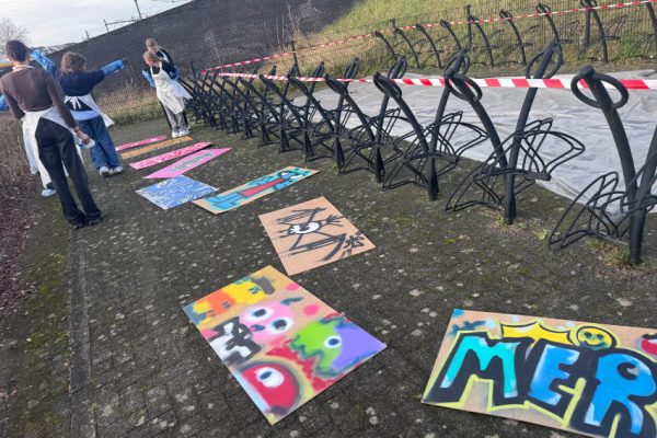 Graffiti les Aventus leerlingen in Zutphen