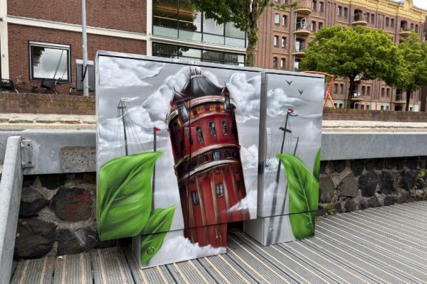 Decoratie elektra straatkasten Groningen