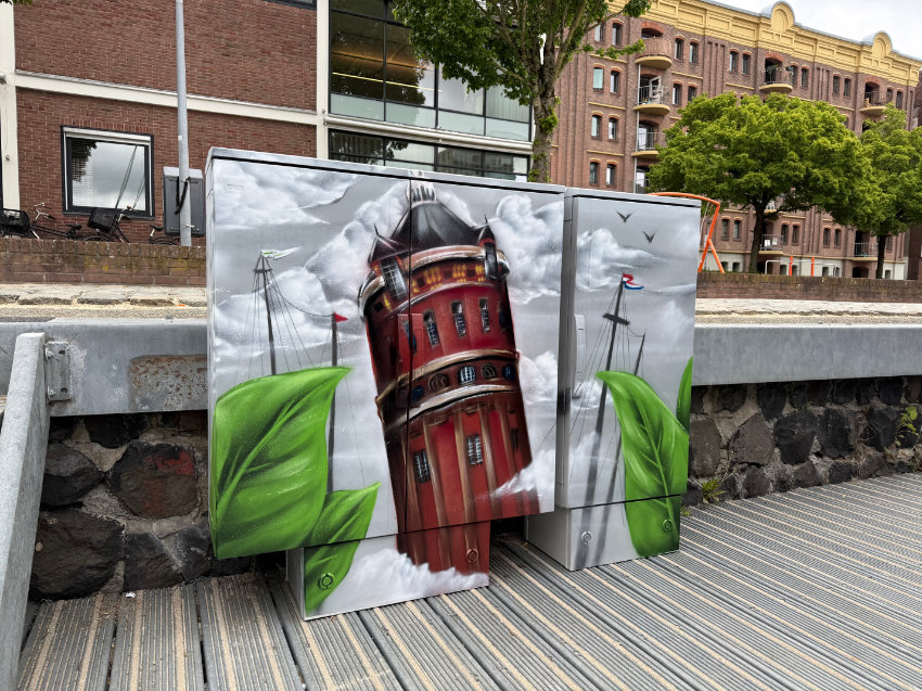 Decoratie elektra straatkasten Groningen