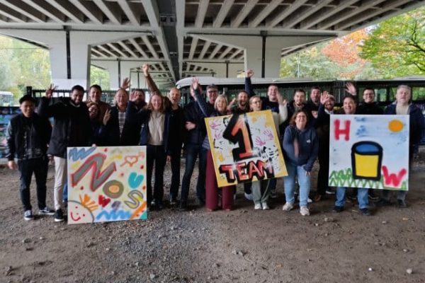 Graffiti afdelingsuitje Honeywell in Gentbrugge