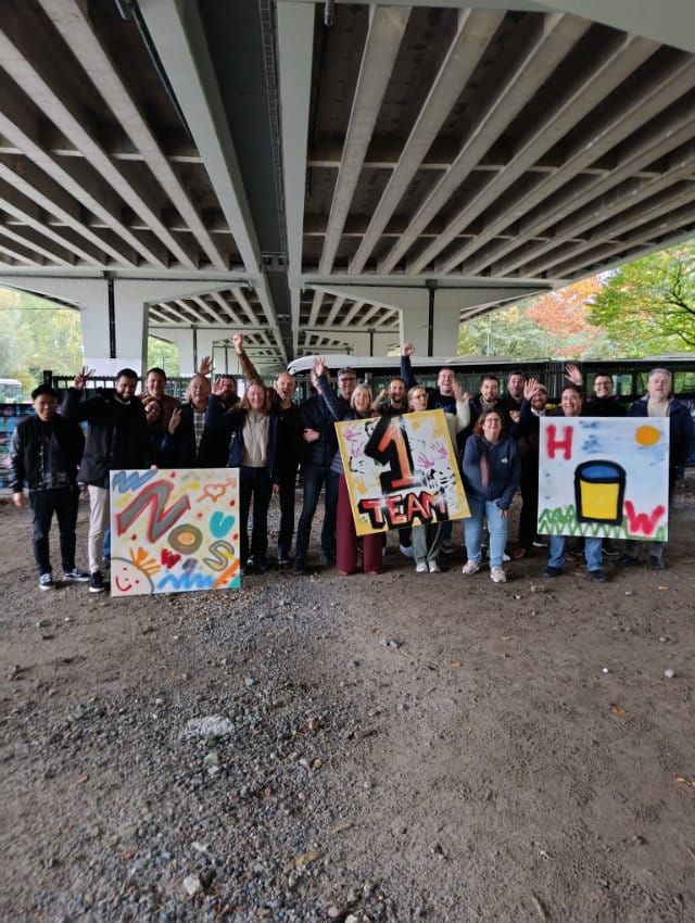 Graffiti afdelingsuitje Honeywell in Gentbrugge