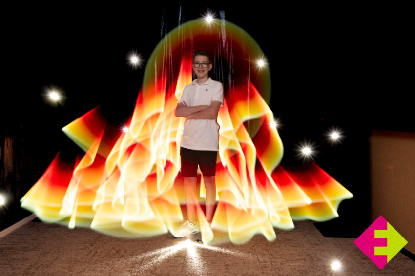 Lightpainting fotobooth event Enexis