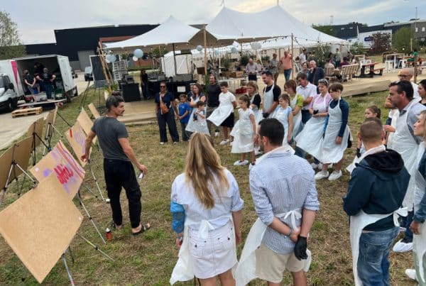 Graffitiworkshops tijdens bedrijfsfeest Cibor